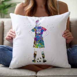 Cojín Decorativo Jugadora de fútbol