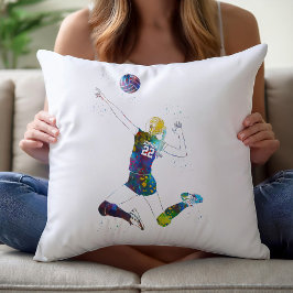 Cojín Decorativo Jugadora de voleibol femenino