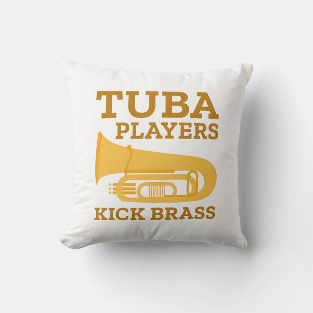 Cojín Decorativo Jugadores De Tuba Kick Brass (Anverso)