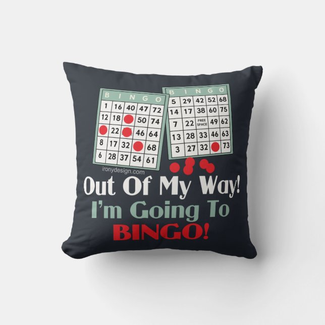Cojín Decorativo Jugadores del bingo (Anverso)