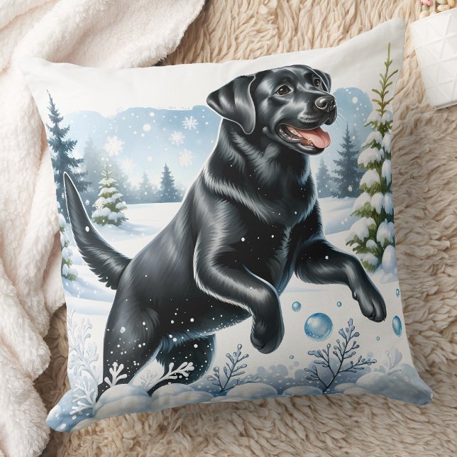 Cojín Decorativo Jugadores Labrador Recuperadores Navidades Nieve P (Subido por el creador)