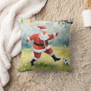 Cojín Decorativo Jugando Santa Claus en el campo de los Navidades d
