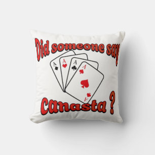 Cojín Decorativo Jugar cartas Canasta