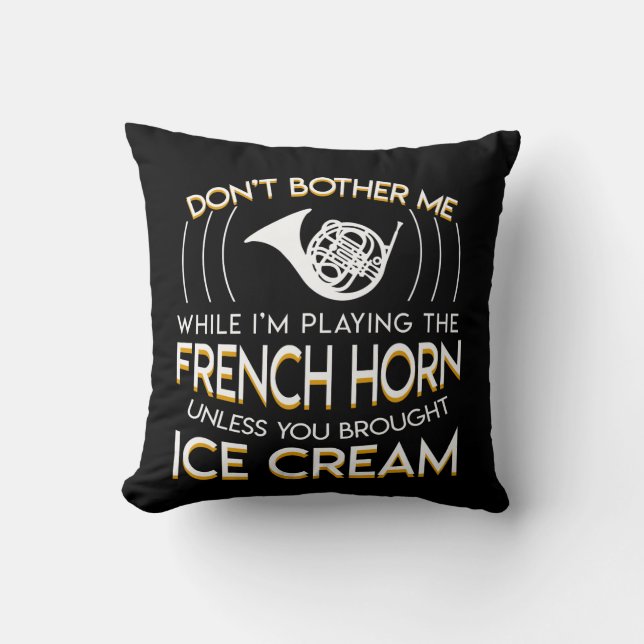 Cojín Decorativo Jugar la trompa trajo el helado (Anverso)
