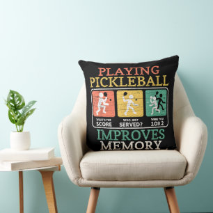 Cojín Decorativo Jugar Pickleball Mejora la Memoria