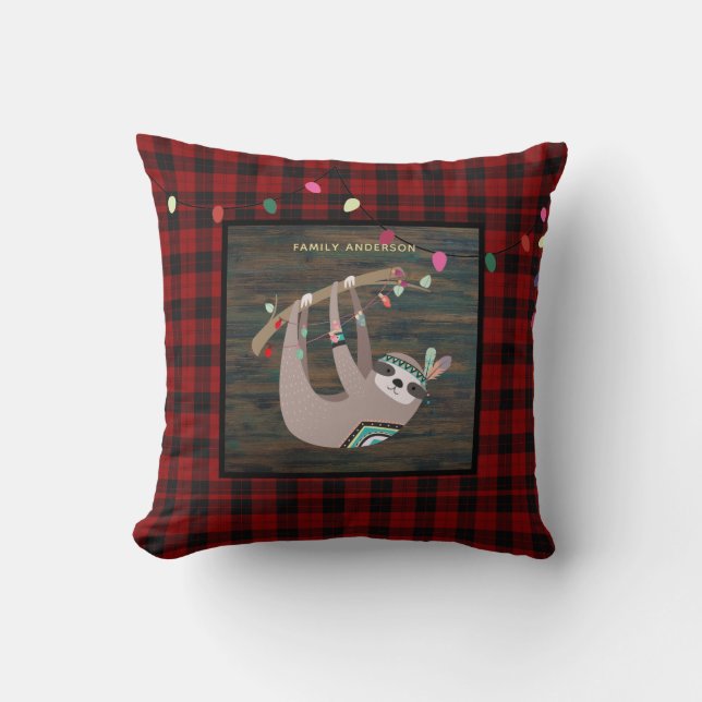Cojín Decorativo Juguete de búfalo de navidad personalizada para ni (Anverso)