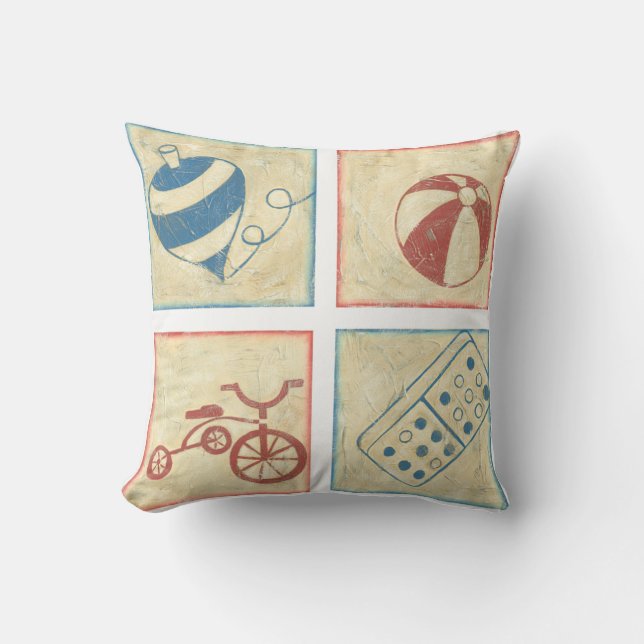 Cojín Decorativo Juguetes infantiles de Chariklia Zarris (Anverso)
