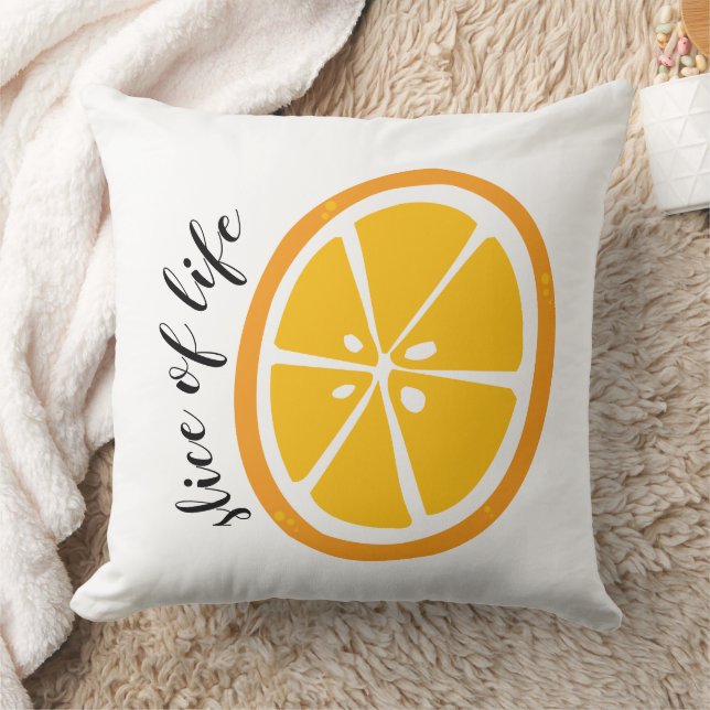 Cojín Decorativo Juicy Naranja Ilustracion de Cítricos de Fruta Tro (Manta)