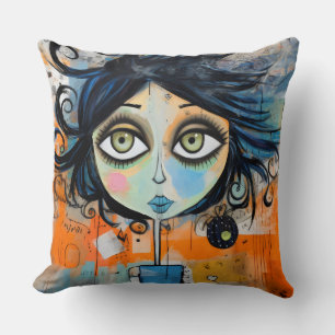 Cojín Decorativo Julie Doodlewell, la maravillosa niña caprichosa