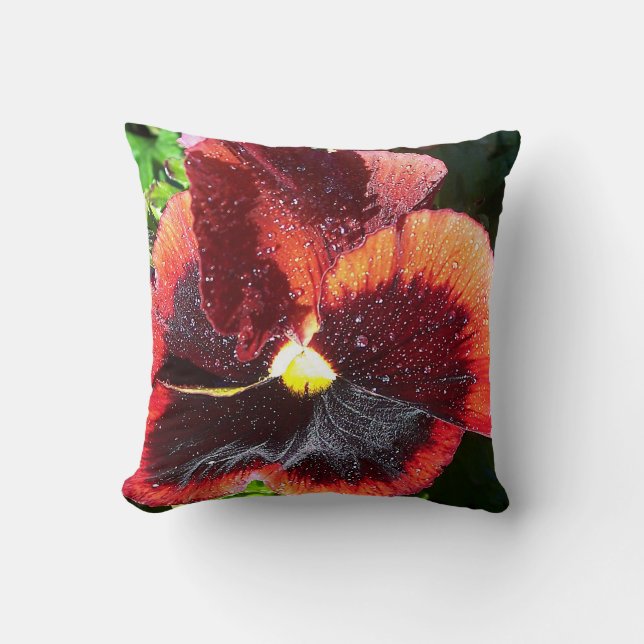 Cojín Decorativo Jumbo Gigante Pansy Flor Pillow (Anverso)