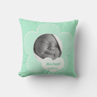 Cojín Decorativo Jumbo Green Polka Dot Baby Photo Pillow