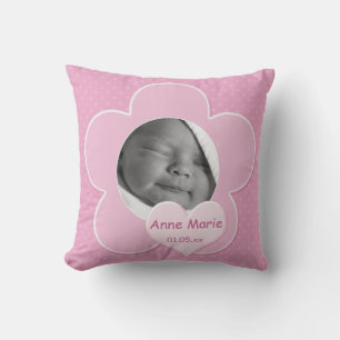 Cojín Decorativo Jumbo Pink Polka Dot Baby Foto Pillow