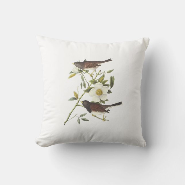 Cojín Decorativo Junco Oscuro-observado por Audubon (Anverso)