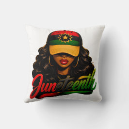 Cojín Decorativo Juneteenth Mujeres Negras Afro Melanina Libertad 1