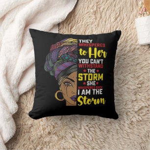 Cojín Decorativo Juneteenth Soy La Tormenta Melanina Chica Negra