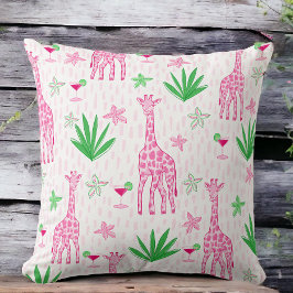 Cojín Decorativo Jungla de Cosmopolitans de Jirafa Elegante