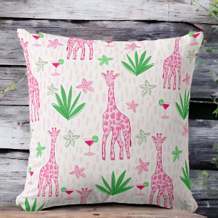 Cojín Decorativo Jungla de Cosmopolitans de Jirafa Elegante