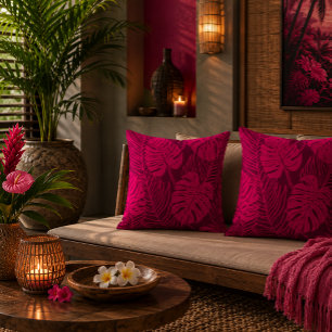 Cojín Decorativo Jungle de lujo - monstera y palma