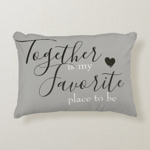 Cojín Decorativo Junto es mi lugar preferido/almohada reversible