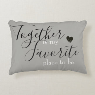 Cojín Decorativo Junto es mi lugar preferido/almohada reversible
