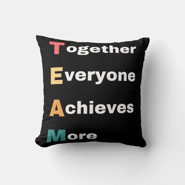 Cojín Decorativo Juntos Todos Logran Más (Anverso)