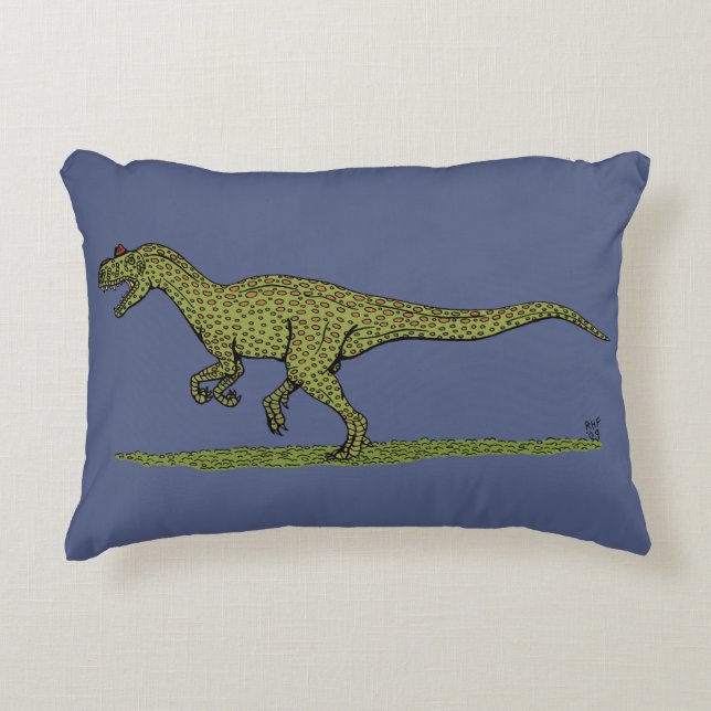 Cojín Decorativo Jurásico Dinosaurio Allosauro (Anverso)