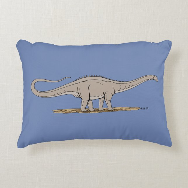Cojín Decorativo Jurásico Dinosaurio Apatosauro (Anverso)