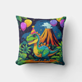 Cojín Decorativo Jurassic Jungle Birthday Pillow