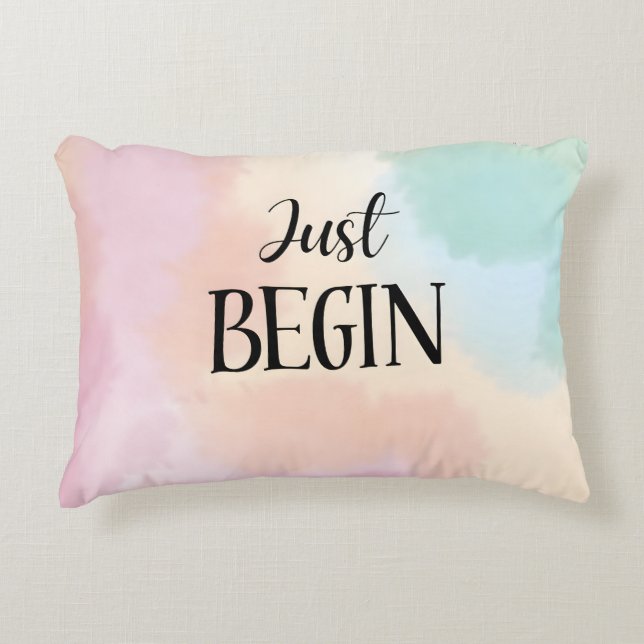 Cojín Decorativo Just Begin (Anverso)