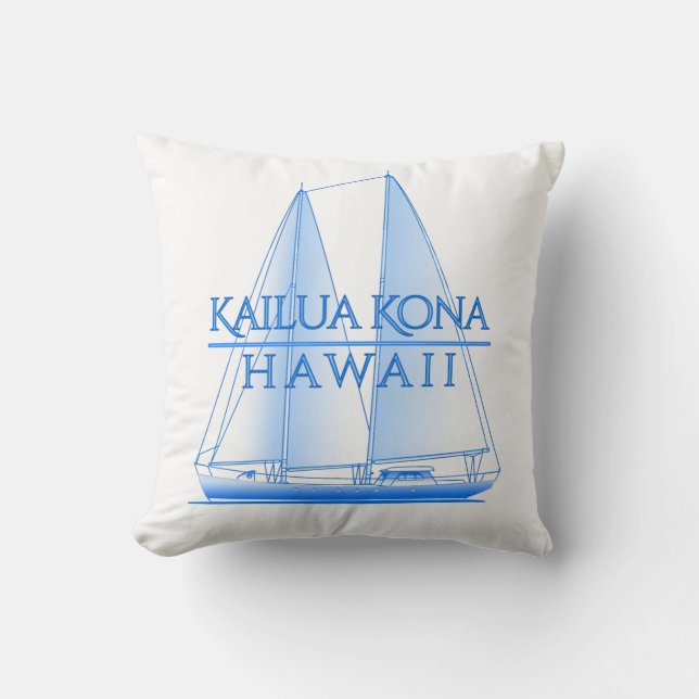 Cojín Decorativo Kailua Kona Navegador Náutico Costero (Anverso)