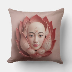 Cojín Decorativo Kala Lotus Veil Motivo Batik 3D