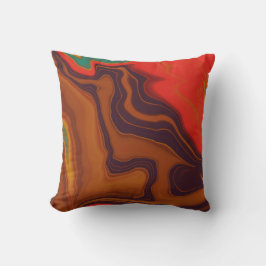 Cojín Decorativo Kalahari Ember – Terracota Marrón Rojo Abstracto