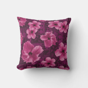 Cojín Decorativo Kalalau Tapa Tropical Hibisco Hawaiano Exterior