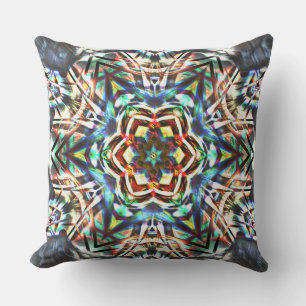 Cojín Decorativo Kaleidocopio de colores con textura que se ve como