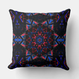 Cojín Decorativo Kaleidoscope con hexágono, degradado de azul a sal