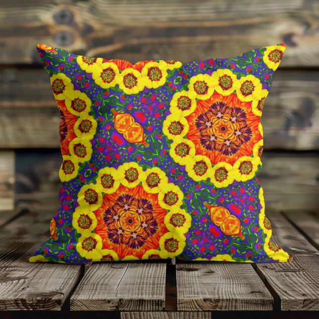 Cojín Decorativo Kaléidoscope de fleurs dorées (Subido por el creador)