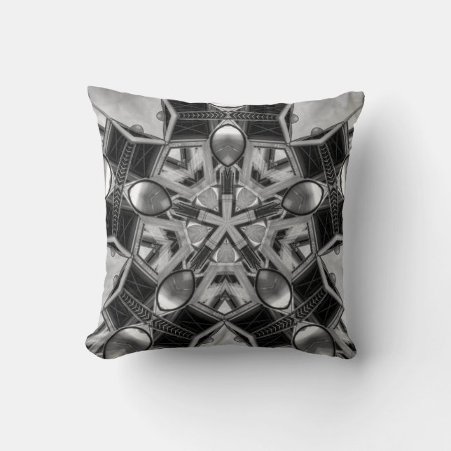Cojín Decorativo Kaleidoscope Gris oscuro (Anverso)