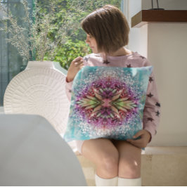 Cojín Decorativo Kaleidoscope: Resumen de arte floral