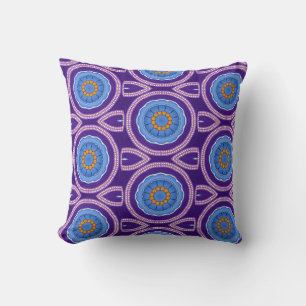 Cojín Decorativo Kaleidoscopio amarillo azul