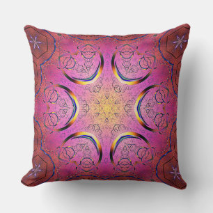 Cojín Decorativo Kaleidoscopio del corazón radiante