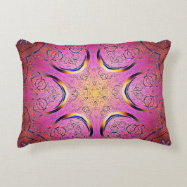 Cojín Decorativo Kaleidoscopio del corazón radiante