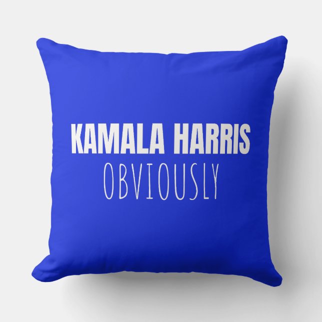 COJÍN DECORATIVO KAMALA HARRIS OBVIAMENTE (Anverso)