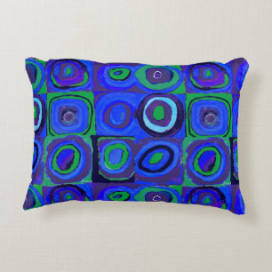 Cojín Decorativo Kandinsky Farbstudie Blue Quadrate Square Circle