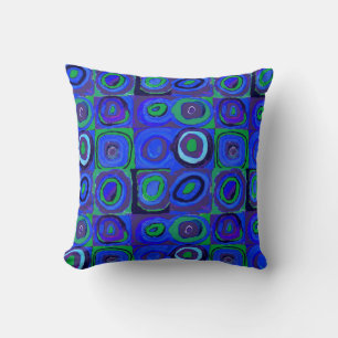 Cojín Decorativo Kandinsky Farbstudie Blue Quadrate Square Circle