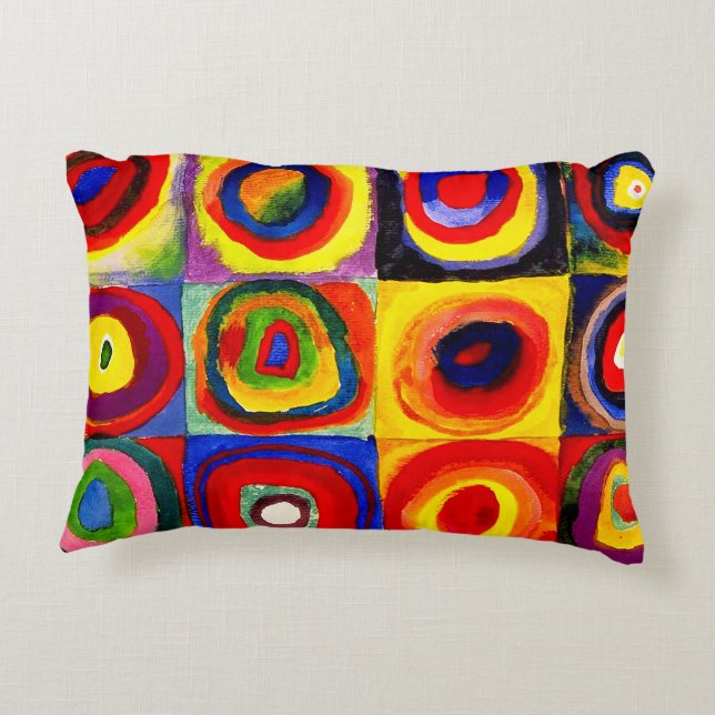 Cojín Decorativo Kandinsky Farbstudie Quadrate Squares Círculos Art (Reverso)