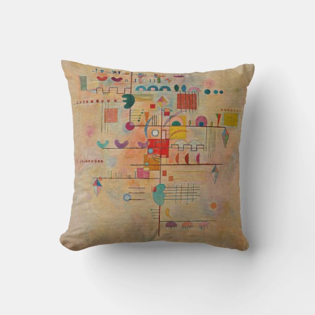 Cojín Decorativo Kandinsky - Graceful Ascent, pintura popular (Anverso)