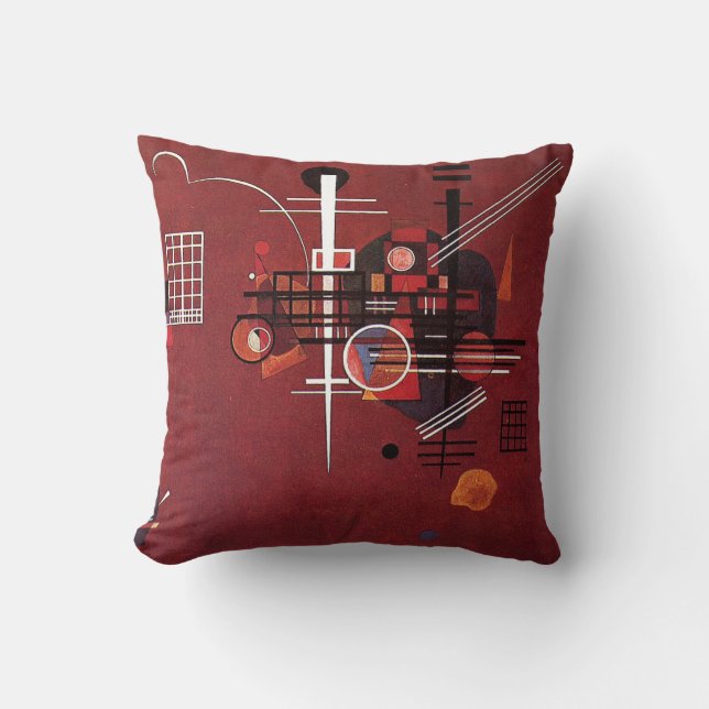 Cojín Decorativo Kandinsky - Rojo aburrido (Anverso)