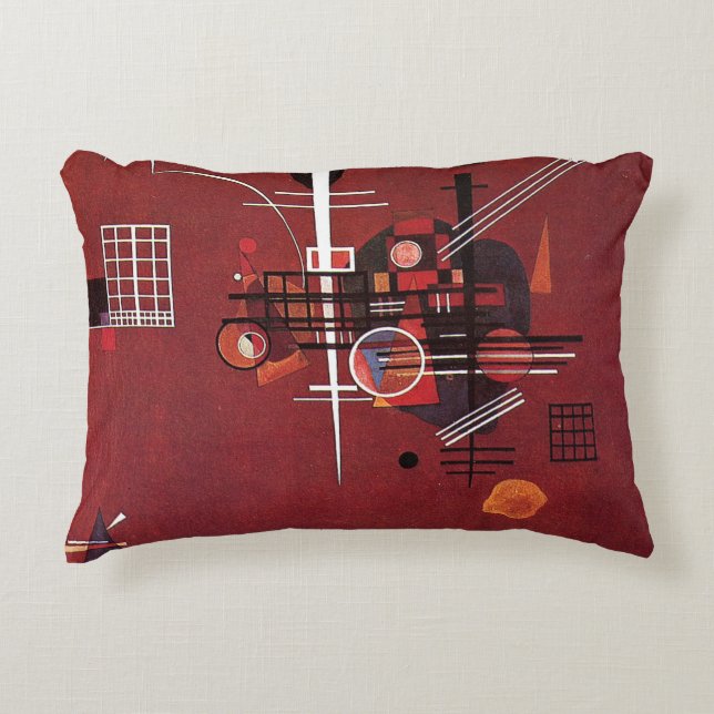 Cojín Decorativo Kandinsky - Rojo aburrido (Anverso)
