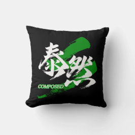 Cojín Decorativo Kanji Taizen/Caligrafía Japonesa Compuesta