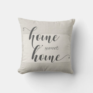 Cojín Decorativo Kansas - Hogar Dulce Hogar aspecto de arpillera